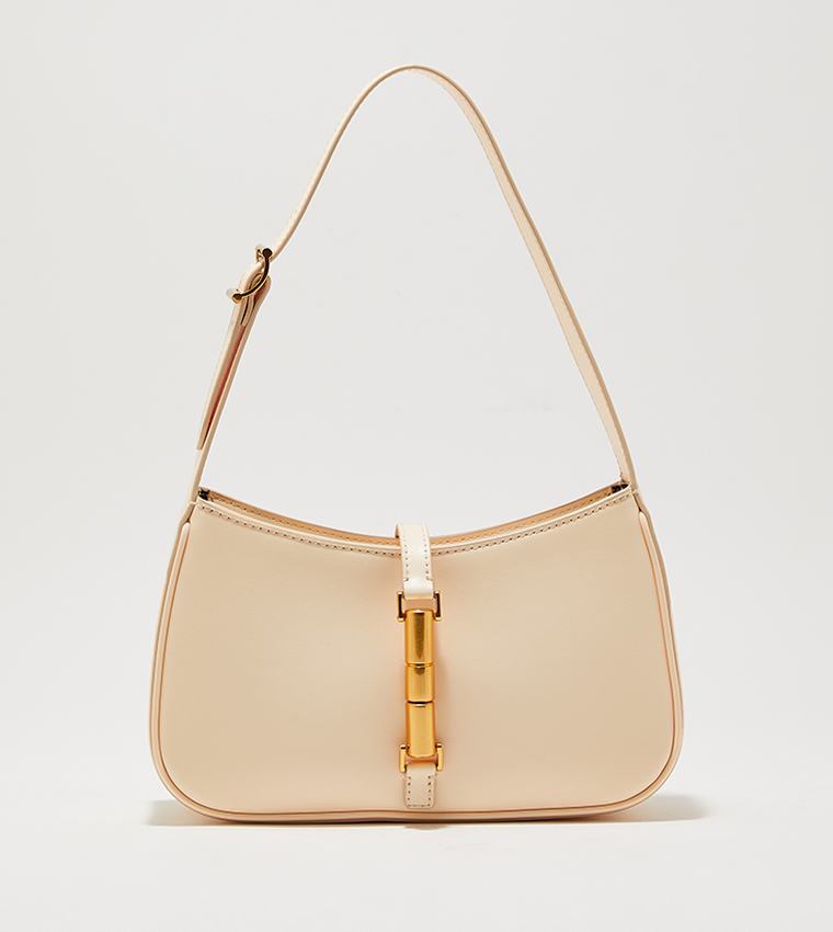 Golden Buckle Shoulder HandBag