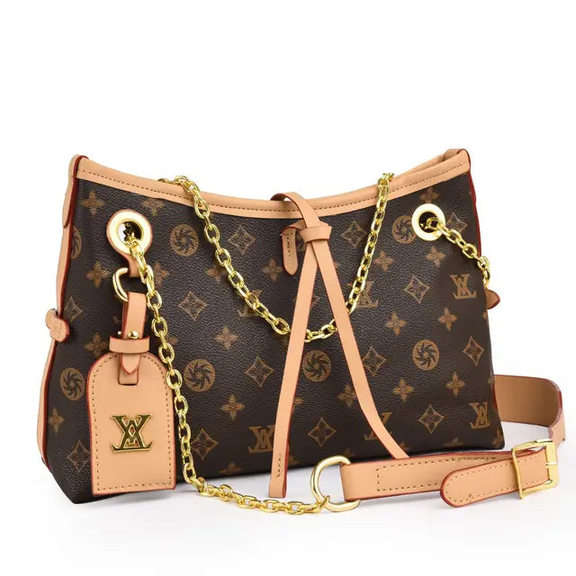 Printed PU Messenger Bag