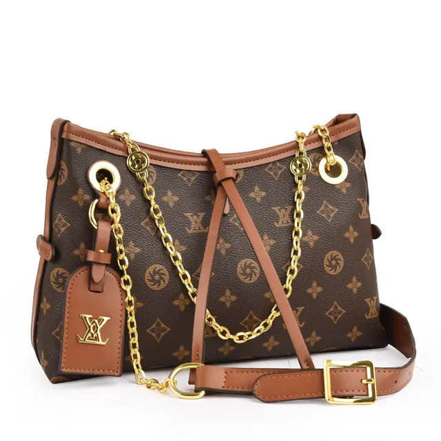 Printed PU Messenger Bag